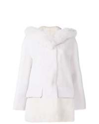 Blancha Fur Single Breasted Coat