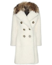 Burberry Fur Trimmed Shearling Coat