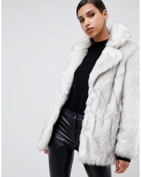 ASOS DESIGN Glam Oversized White Faux Fur