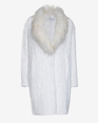 Elizabeth and James Holland Rabbit Fur Long Coat