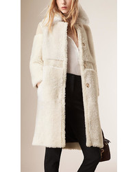 Burberry Prorsum Shearling And Suede Car Coat