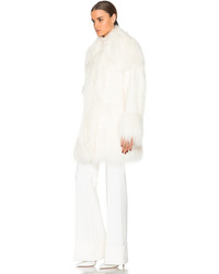 Stella McCartney Ramona Faux Fur Coat In White