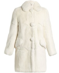 Miu Miu Round Collar Rabbit Fur Coat