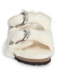 Topshop Falcon Faux Fur Slide Sandal