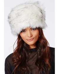Missguided Raziya Faux Fur Hat White