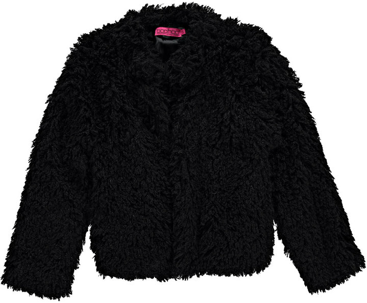 Boohoo Alma Crop Cocoon Sleeve Curly Faux Fur Jacket, $70 | BooHoo ...