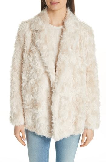 Theory faux deals fur coat