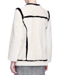 Lanvin Contrast Outlined Mink Fur Jacket