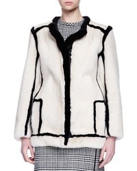 Lanvin Contrast Outlined Mink Fur Jacket