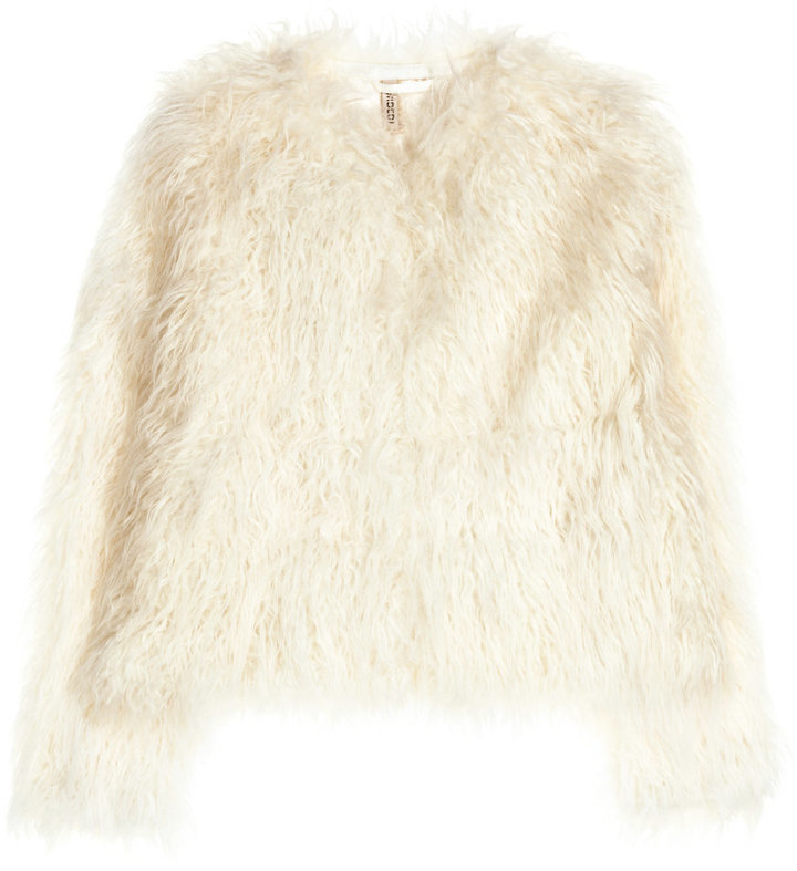 Standaard Katholiek ontploffen H&M Faux Fur Jacket Natural White Ladies, $69 | H & M | Lookastic