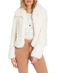 Billabong Fur Keeps Faux Fur Crop Jacket