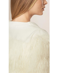 Burberry Prorsum Shearling Detail Virgin Wool Cashmere Jacket