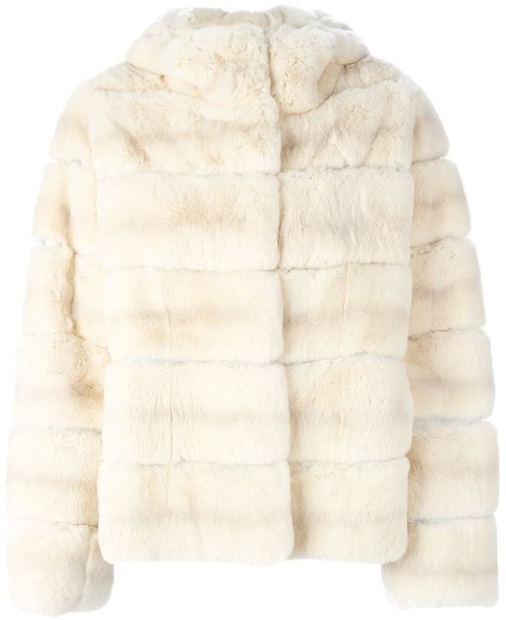 yves salomon rabbit fur jacket