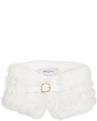 Jimmy Choo H65261510 Optic White Fur Collar