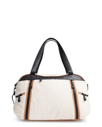 Violet Ray New York Faux Shearling Weekend Bag