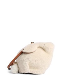 Loewe Mini Bunny Fuzzy Genuine Shearling Crossbody Bag