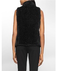 Calvin Klein Faux Fur Open Front Vest