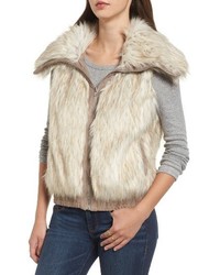 BB Dakota Collared Faux Fur Vest