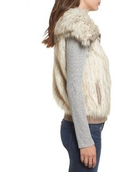 BB Dakota Collared Faux Fur Vest
