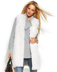 MICHAEL Michael Kors Michl Michl Kors Faux Fur Long Vest, $175 | Macy's |  Lookastic