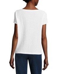 Eileen Fisher Geometric Voile Top