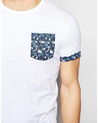 Bellfield T Shirt With Geometric Print Pocket