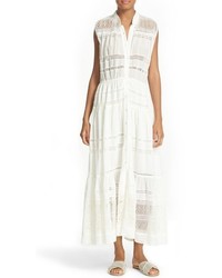 White Geometric Lace Dress