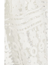 Diane von Furstenberg Tiana Guipure Lace Skirt White