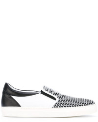 Roberto Cavalli Geometric Slip On Sneakers
