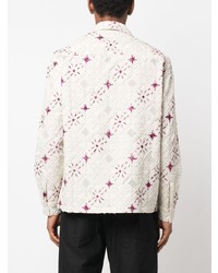 Baziszt Geometric Pattern Cotton Shirt