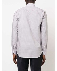Canali Geometric Print Long Sleeved Shirt