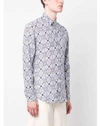 PENINSULA SWIMWEA R Geometric Print Long Sleeve Shirt