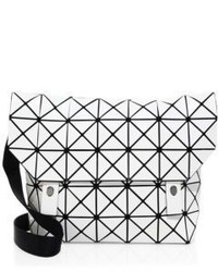 White Geometric Satchel Bag