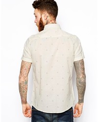Asos Brand Shirt In Short Sleeve With Tile Geo Print