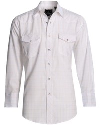 Roper Karman Classic Windowpane Check Shirt Snap Front Long Sleeve