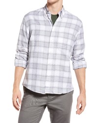Billy Reid Tuscumbia Standard Fit Plaid Shirt In Greywhite At Nordstrom
