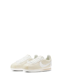 White Gingham Low Top Sneakers