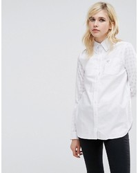 Fred Perry Shirt With Gingham Sleeve
