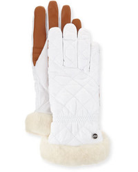 UGG Carry Forward Quilted Smart Gloves White