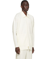 Homme Plissé Issey Miyake White Monthly Color January Zip Up Cardigan