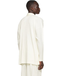 Homme Plissé Issey Miyake White Monthly Color January Zip Up Cardigan