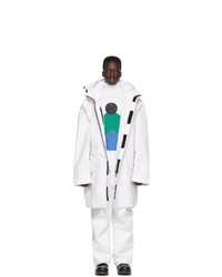 Raf Simons White Templa Edition Oversized Shell Ski Jacket