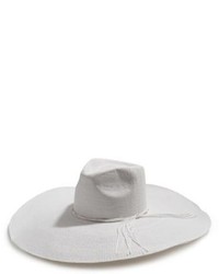 GUESS White Straw Tie Hat