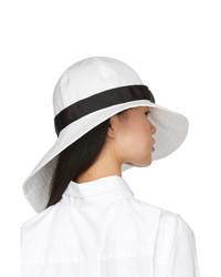 Sacai White Wide Brim Beach Hat