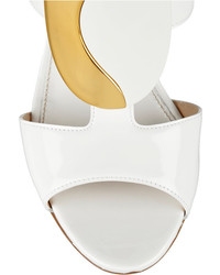 Sergio Rossi Glossed Leather Sandals