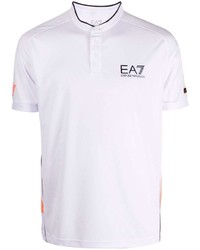 Ea7 Emporio Armani Band Collar Logo Polo Shirt