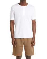 Sunspel Cotton Henley T Shirt In White At Nordstrom
