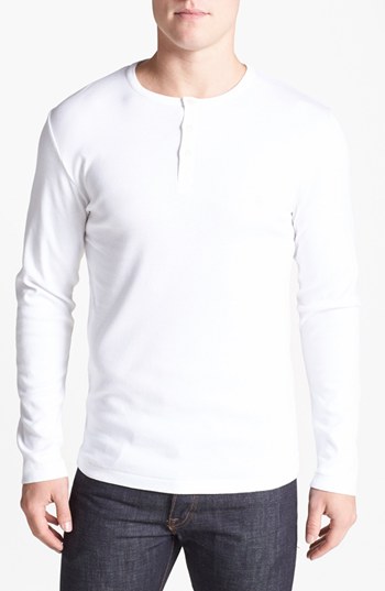 French Connection Basic Henley T Shirt White X Large, $48 | Nordstrom ...
