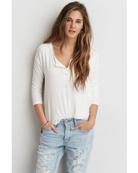 American Eagle Outfitters O Soft Sexy Henley T Shirt