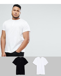 French Connection Plus 2 Pack Henley T Shirt